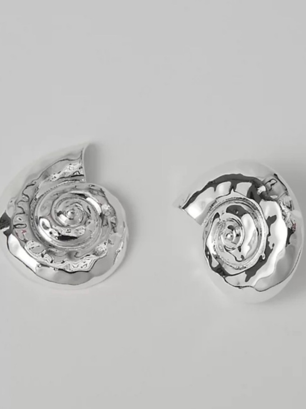 Ann Taylor Silver Shell Stud Earrings